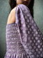 lavender batik square neck dress