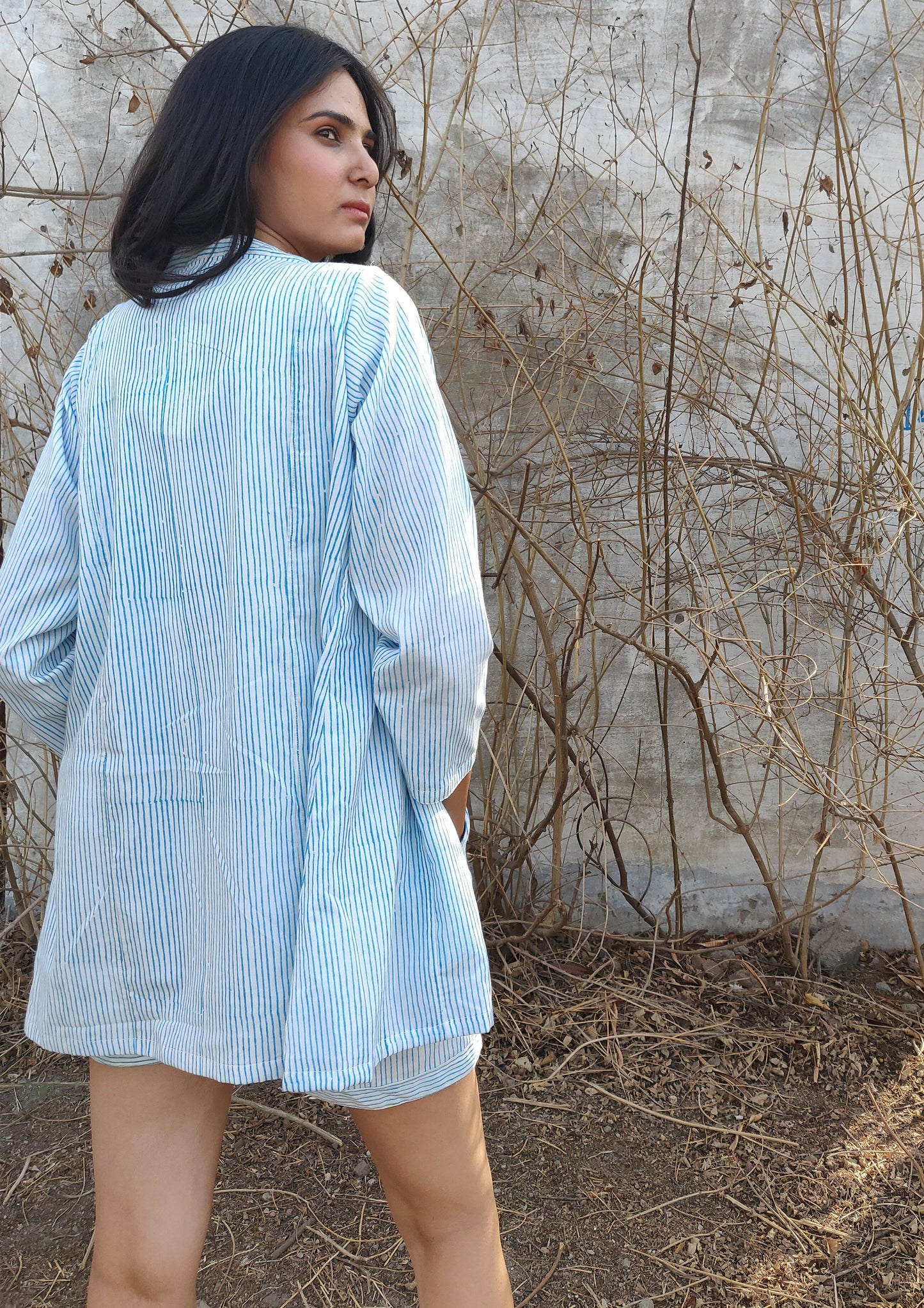 Boxy Handblock Print Jacket - YESHA SANT